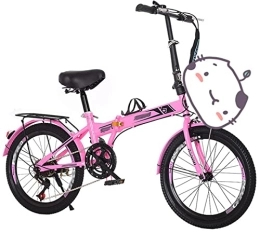  Falträder Faltrad 20 Zoll 6-Gang Studentenauto Erwachsene Männer und Frauen Ultraleichtes tragbares kleines Fahrrad C, 20 Zoll