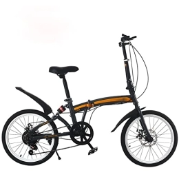 FAXIOAWA Fahrräder FAXIOAWA 20-Zoll-Faltrad mit Variabler Geschwindigkeit aus Kohlenstoffstahl, Scheibenbremse, Reiten, erwachsenes Studenten-Mountainbike (Grizzle a)