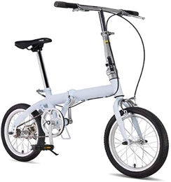 Gyj&mmm Fahrräder Folding Bicycles, Adult Men and Women Ultralight Portable Bicycles, commuters, Adjustable Handlebars and Seats, Aluminum Frame, Single Speed 16 inch, Grau