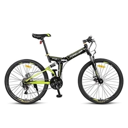 FUFU 26-Zoll-Mountainbike-Querlauf-Variable-Geschwindigkeit Erwachsene Faltbare weiche Schwanz Fahrrad männlich Ultraleicht und tragbar (Color : Green)