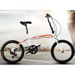 Link Co Fahrräder Geschwindigkeits-Mountainbike-Klapprad Single Speed ​​Male and Female Student Car EIN-Rad-Fahrrad, Orange