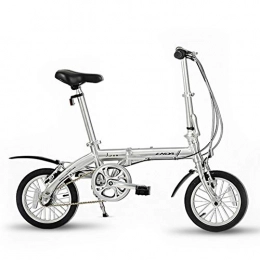 GHH Fahrräder GHH Kleine bewegliche Fahrrad-City Leichtes Bike 14-Zoll-Ultra Light Alloy V-Bremse mit Korb, Silber