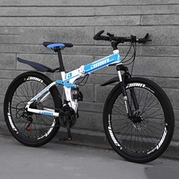 GL SUIT Falträder GL SUIT 30 Drehzahl Faltbare Fahrrad Mountainbike Erwachsener Doppelscheibenbremse Bikes High Carbon Stahl Off-Road-Fahrrad Für Männer Und Frauen Im Freien Reiten, B, 24 inch