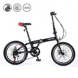 GWSPORT Fahrräder GWSPORT Faltrad, Kinderfahrrad Fr Erwachsene Mit Variabler Geschwindigkeit, Leichtes Stodmpfer-Mountainbike, Rutschfestes Offroad-Reifen-Fahrrad Unisex, Schwarz, 18 inch