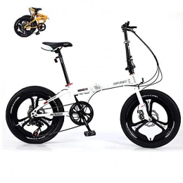 GWSPORT Fahrräder GWSPORT Faltrad, Kinderfahrrad Fr Erwachsene Mit Variabler Geschwindigkeit, Leichtes Stodmpfer-Mountainbike, Rutschfestes Offroad-Reifen-Fahrrad Unisex, Wei, 18 inch