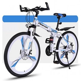 GXQZCL-1 Falträder GXQZCL-1 Mountainbike, Fahrrder, Mountainbike, Folding Hardtail Bergfahrrder, Stahlrahmen, Doppelaufhebung und Scheibenbremse, 26inch Rder MTB Bike (Color : A, Size : 27-Speed)
