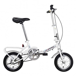 GYNFJK Fahrräder GYNFJK 12-Zoll-Faltrad fr Kinder Portable Fahrrad Leichte Rennrder Hhenverstellbarkeit leicht zu lagern, White