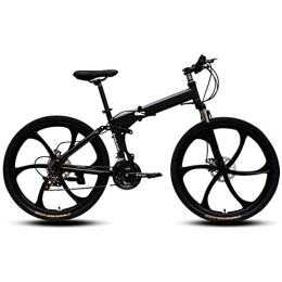 HFJKD Fahrräder HFJKD 26 Zoll mit Variabler Geschwindigkeit Doppelstoßdämpfung Bikes, Folding Mountainbike, Faltbare High Carbon Stahlrahmen, für Erwachsene geeignet, Rot