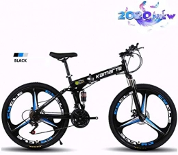 CZYNB Fahrräder Hochwertig 27 Geschwindigkeit Klapprad Mountainbike for Männer und Frauen beweglichen Fahrrad Erwachsene Studenten Rennrad mit Carbon-Stahlrahmen und Doppelscheibenbremse (Color : Black, Size : 26)