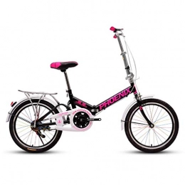 Indoorcycling Bikes Fahrräder Indoorcycling Bikes Faltrad Männliches und weibliches tragbares Roller- 20-Zoll-Kleinrad-Geländefahrrad mit Variabler Geschwindigkeit Fahrrad für Erwachsene (Color : Black, Size : 20in)