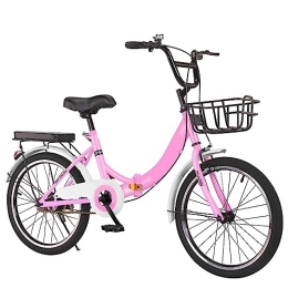 JAMCHE Fahrräder JAMCHE Faltrad, Falträder mit Rahmen aus Kohlenstoffstahl, höhenverstellbar, mit Gepäckträger hinten, leichtes tragbares Fahrrad für Damen und Herren