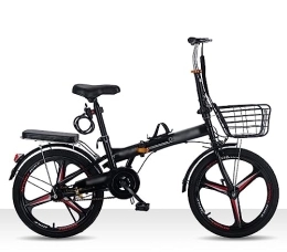 JAMCHE Fahrräder JAMCHE Faltrad, Mountainbike aus Kohlenstoffstahl, Falträder, Rennrad, höhenverstellbar, einfach zusammenklappbares Stadtfahrrad, für Erwachsene / Männer / Frauen