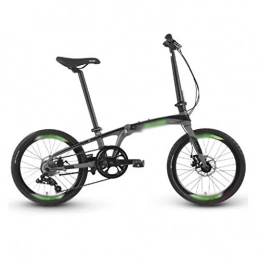 JHEY Falträder JHEY Aluminiumlegierung Faltrad Variable Speed ​​Folding Fahrrad 20-Zoll-Leicht männliches und weibliches Bike (Color : Black)