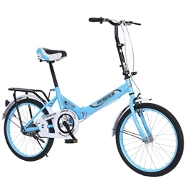 JTBDWOSK Fahrräder JTBDWOSK Premium Faltrad, Klapprad in 20 Zoll Ausflüge, Einfaches Zusammenklappen in 10 Sekunden Der Rahmen Besteht aus Verdicktem Kohlenstoffstahl für Erwachsene, Blau