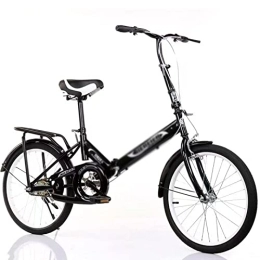 JTBDWOSK Fahrräder JTBDWOSK Premium Faltrad, Klapprad in 20 Zoll Ausflüge, Einfaches Zusammenklappen in 10 Sekunden Der Rahmen Besteht aus Verdicktem Kohlenstoffstahl für Erwachsene, Schwarz