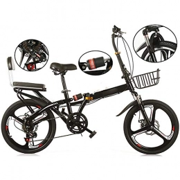 JTYX Falträder JTYX Faltbares Fahrrad mit Variabler Geschwindigkeit Ultraleichtes Mini-tragbares Arbeits-Faltrad für Erwachsene für Studenten, Kinder, Männer, Fahrrad mit Korb und Rahmen, 16 Zoll / 20 Zoll