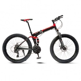 JXJ Mountainbike 26 Zoll Doppelscheibenbremse Faltbares MTB Fahrrad Für Jugendliche Und Erwachsene, Vollfederung Mountain Bike Für Herren Und Damen