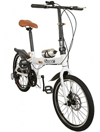 KEN ROD Falträder KEN ROD Fahrrad 20 Zoll | Faltbares Fahrrad für Erwachsene | Stadtfahrräder | Faltrad | Falträder Erwachsene | Farbe: Weiß