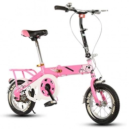LPsweet Fahrräder Kinder-Faltrad, Leichtes Aluminium-Doppelscheibenbremsenfahrrad Kompaktfahrrad Mit Rutschfester Und Verschleißfester Reifenbelastung 100 Kg, 12inches
