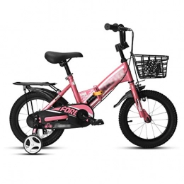 Bicicletta Falträder Kinderfahrrad für Jungen, 3-6 Jahre, Modell für Mädchen, stoßdämpfend, zusammenklappbar, hohe Qualität 100*54*73cm Pink