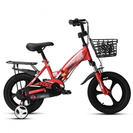 Bicicletta Fahrräder Kinderfahrrad für Jungen, 3-6 Jahre, Modell für Mädchen, stoßdämpfend, zusammenklappbar, hohe Qualität 100*54*73cm rot