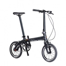 Kiyte Fahrräder Kiyte Falträder für Leichte, Mini-City-Bikes Mit Scheibenbremse, für Erwachsene Mann Frau Kind Student, Schwarz, 14IN