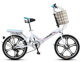 ZLYJ Fahrräder Klappbare Fahrradschaltscheibenbremsen Kleines Fahrrad Geeignet Für Bergstraßen Und Regen- Und Schneestraßen Fahrrad Faltbar 20 Zoll A, 20 in