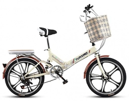 ZLYJ Falträder Klappbare Fahrradschaltscheibenbremsen Kleines Fahrrad Geeignet Für Bergstraßen Und Regen- Und Schneestraßen Fahrrad Faltbar 20 Zoll B, 20 in
