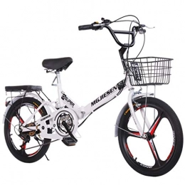 BJYX Falträder Klappbares Fahrrad, 50, 8 cm Räder, 6 Gänge, stoßdämpfendes Fahrrad für Damen und Herren