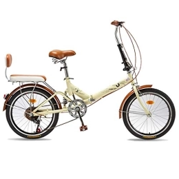 BJYX Falträder Klappbares Fahrrad, 50, 8 cm Räder, 6 Gänge, stoßdämpfendes Fahrrad für Damen und Herren (Größe : mit Rückenlehne)