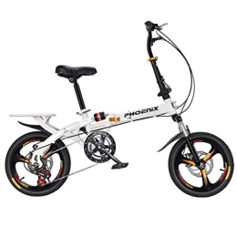 BJYX Fahrräder Klappbares Fahrrad, 50, 8 cm Räder, stoßdämpfend, faltbares Fahrrad für Damen und Herren (7 Gänge) Fahrräder