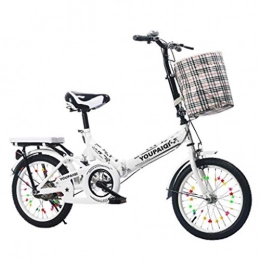 Bicicletta Falträder Klappbares Kinderfahrrad für Erwachsene, 16 Zoll, 20 Zoll, für Jungen und Mädchen 133*60*90cm weiß