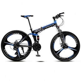 FXD Mountainbike Fahrräder Klappbares Mountainbike Unisex-Mountainbike 21-Gang Stahlrahmen 24 Zoll Rad Doppelstoßdämpfer Faltrad