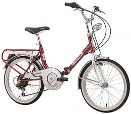 Cicli Cinzia Fahrräder Klapprad Faltrad Florence Old Style 20 Zoll 6 Gang Shimano Weiß Rot