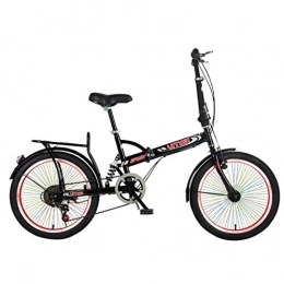 Bicicletta Fahrräder Klapprad für Erwachsene, für Jungen und Mädchen, 20 Zoll (50, 8 cm), tragbar, stoßabsorbierend, kleine Einzelgeschwindigkeiten 150*65*95cm schwarz