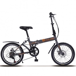 Bicicletta Falträder Klapprad, leicht, leicht, mit variabler Geschwindigkeit, tragbar, klein für Erwachsene 155*75*110cm grau
