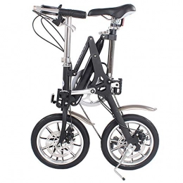 Massage Fahrräder Klapprad Mini Faltbare Fahrrder mit Aluminiumlegierung fr Erwachsene, Black, 14in