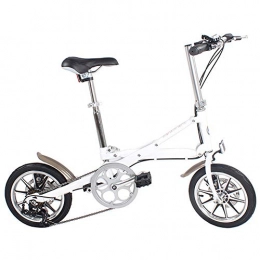 Massage Fahrräder Klapprad Mini Faltbare Fahrrder mit Aluminiumlegierung fr Erwachsene, White, 14in