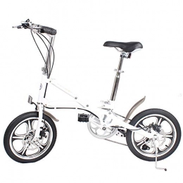 Massage Fahrräder Klapprad Mini Faltbare Fahrrder mit Aluminiumlegierung fr Erwachsene, White, 16in