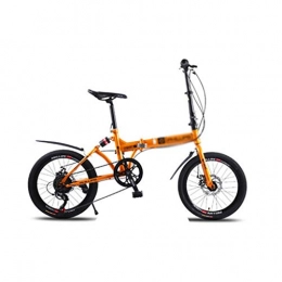 Klappräder Fahrräder Klappräder Fahrrad Faltbare Fahrrad Rennrad Mountainbike Variable Geschwindigkeit Fahrrad Dämpfung Fahrrad Free Installation Bike 20 Zoll (Color : Orange, Size : 150 * 60 * 110cm)