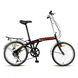 Klappräder Fahrräder Klappräder Sportfahrrad tragbares faltbares Fahrrad Leichtes Mini-kleines Sportfahrrad 20 Zoll Fahrrad mit Variabler Geschwindigkeit für Erwachsene (Color : Black, Size : 146 * 10 * 112cm)