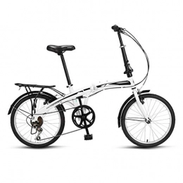 Klappräder Fahrräder Klappräder Sportfahrräder Faltbare Fahrräder Universalfahrräder für Männer und Frauen tragbare ultraleichte kleine Fahrräder für die Arbeit (Color : Weiß, Size : 150 * 10 * 110cm)