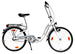 Unbekannt Fahrräder LANDER Faltrad 24" Zoll (=61cm) 3 Gang Aluminiumrahmen StVZO-Ausstattung weiß