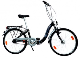Unbekannt Fahrräder LANDER Faltrad 24" Zoll (=61cm) 7 Gang Nabenschaltung Aluminiumrahmen Nabendynamo StVZO-Ausstattung schwarz