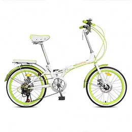LETFF Fahrräder LETFF Erwachsene Faltrad 20 Zoll, Ultraleicht Und Bequem Geschwindigkeit Männlichen Und Weiblichen Falten Mountainbike, Green
