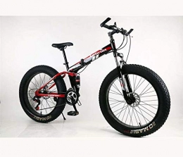 LJLYL Falträder LJLYL Faltbares Fat Tire Mountainbike-Fahrrad für Erwachsene Männer Frauen, Leichter Rahmen aus Kohlenstoffstahl und Doppelscheibenbremse, B, 24 inch 24 Speed