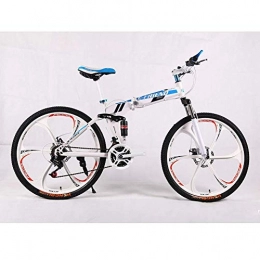 Llpeng Fahrräder Llpeng 26-Zoll-Zweifarben Folding Mountain Bike, Doppelstoßdämpfung / Scheibenbremse, Geschwindigkeit ändern EIN Rad Männer und Frauen Fahrrad (Color : 5)