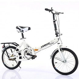 LSBYZYT Fahrräder LSBYZYT Klappfahrrad, 20-Zoll-Ultraleichtfahrrad, tragbares Erwachsenenfahrrad-Weiß_Ohne Fahrradkorb