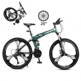 LXDDP Falträder LXDDP 26In faltbarem Mountainbike, Unisex-Fahrrad aus Kohlenstoffstahl im Freien, vollgefedertes MTB-Cyling, Doppelscheibenbremsräder, Scheibenbremse