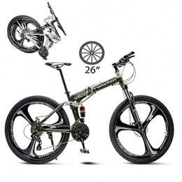 LXDDP Falträder LXDDP Faltbares Mountainbike, Doppelbremsrad aus Kohlenstoffstahl, 26-Zoll-Offroad-Doppelschock-Sportradfahren mit Variabler Geschwindigkeit